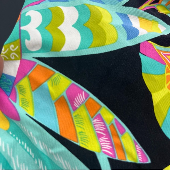 TRINA TURK | Tahitian Floral One Piece Swimsuit Multi Cross Back Size 8 - Picture 13 of 16